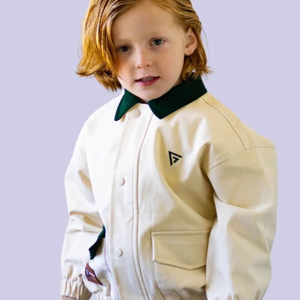 9-10Y Boys clothing-Cream Cruiser Jacket